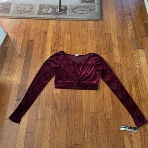Women’s velvet top NWT